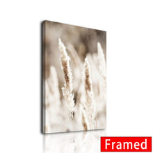 Laden Sie das Bild in den Galerie-Viewer, Beige Naturlandschaft Poster Sonnenuntergang Wald Gras Raumdekoration Malerei Skandinavische Leinwand Gemälde für Wohnzimmerwand