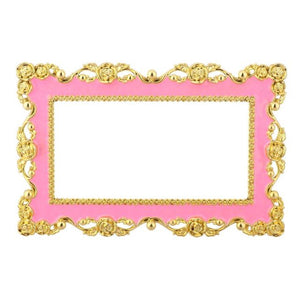 Adesivo da parete Copri interruttore della luce in resina oro argento Cornice per presa singola e doppia con bordo rosa Decorazione per l'home office