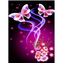 Cargar imagen en el visor de la galería, DIY 5D diamante pintura flor mosaico redondo completo paisaje flor diamante bordado imagen diamantes de imitación para decoración del hogar