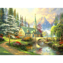 Cargar imagen en el visor de la galería, 60 × 75 cm Kits de aceite Pinturas por números Cuadros de bricolaje Paisaje Flor Casa Decoración del hogar Pintura en lienzo para el hogar