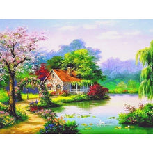 Cargar imagen en el visor de la galería, 60 × 75 cm Kits de aceite Pinturas por números Cuadros de bricolaje Paisaje Flor Casa Decoración del hogar Pintura en lienzo para el hogar