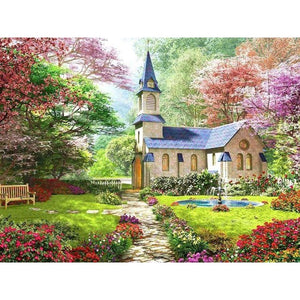 60×75cm Oil Kits Paintings By Numbers DIY Pictures Landscape Flower House Home Decoration Canvas Painting For Home