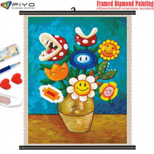 Cargar imagen en el visor de la galería, 5D DIY pintura de diamantes divertido mosaico de Jesús bordado completo de diamantes con marco conjunto de punto de cruz pared artística decorativa