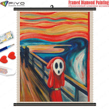 Cargar imagen en el visor de la galería, 5D DIY pintura de diamantes divertido mosaico de Jesús bordado completo de diamantes con marco conjunto de punto de cruz pared artística decorativa
